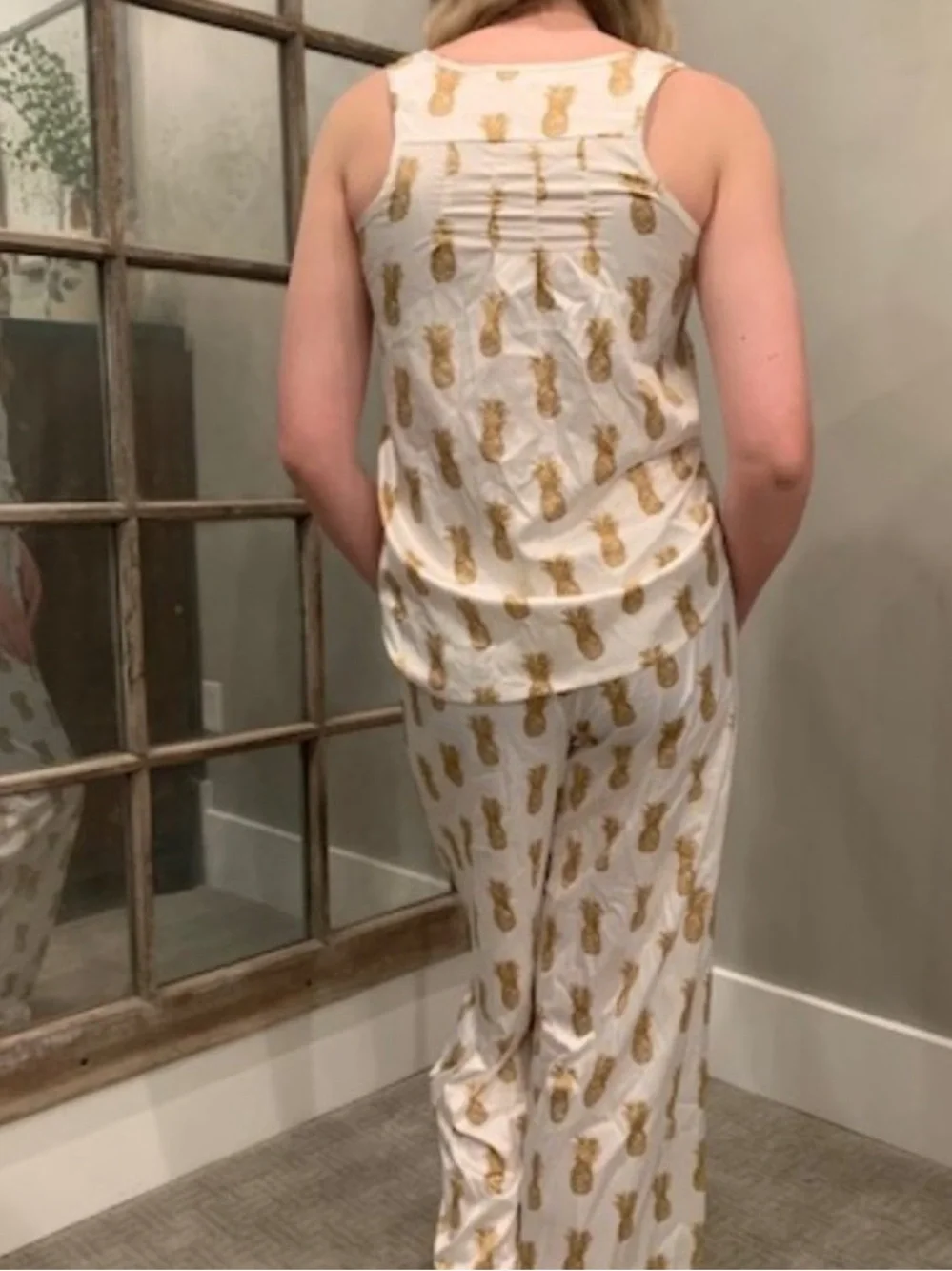 The Royal Standard - Pineapple Slumber Pants & Top Pajamas SET L